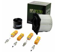 Manutenzione per Suzuki GSX 600 F GN72 1996-1997 Set Filtro Aria Olio Candele