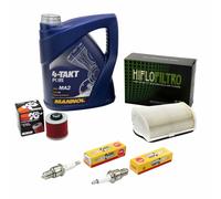 Manutenzione per Yamaha XV 1100 Virago 89-99 Set Filtro Aria Olio Candele 4L