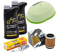 Manutenzione Set 2L Olio per Yamaha Tt 350 1TJ 3GJ 86-95 Filtro Aria Candela