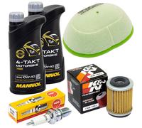 Manutenzione Set Olio 2L per Yamaha Tt 350 1TJ 3GJ 86-95 Filtro Aria Candela