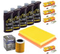 Manutenzione Set per Aprilia ETV 1000 2001-2009 Olio 5L Filtro Aria Candele