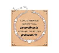 MANVEN Bracciale Donna, Idea Regalo Donna Originale Per Ragazza Adolescente Mamma Sorella Amicizia Nipote, Gioielli Ragazza Regali di Compleanno San Valentin Natale Bracciale in Pietra Naturale Rosa