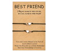 MANVEN Bracciale Migliore Amico Per 2 Regali Di Amicizia Braccialetto Dell'Amicizia Braccialetto Del Cuore Per Amico Donne Ragazze Regali Di Compleanno Per Il Amico Natale Regalo delle Sorelle