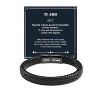 MANVEN Bracciale Per Lui Regalo Uomo Regalo per Lui Bracciale Uomo Regali Ti a