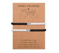 MANVEN Bracciali Coppia Regali di Coppia Bracciale Portafortuna Tibetano San Valentino Regalo per Coppie Fidanzate Fidanzata Donna Uomo Bracciale Corrispondenza Anniversario Compleanno Natale