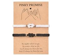 MANVEN Bracciali Coppia Regalo Coppia San Valentino Bracciale Filo Rosso del Destino Kabbalah Portafortuna Lui Lei Amuleto Donne Uomini Fidanzata Fidanzato Amico Compleanno Anniversario Natale Bianc