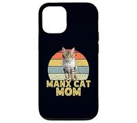 Manx Cat Mom Retro Vintage Style Funny Cats Lover Proprietario Custodia per iPhone 12/12 Pro