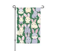 Many Bunny - Bandiera da giardino versatile ed elegante per tutte le stagioni, decorazione per patio all'aperto, ultimo intervento, portici e giardini