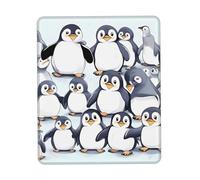Many Cute Penguins Sketch Mousepad Morbido Tappetino per Mouse Lavabile Mouse Pad for Computer Ufficio Accessori Scrivania 25X30Cm