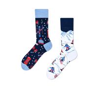 Many Mornings Alpine Ski Calzini Non abbinati, Multi-Color, 35-38 Unisex-Adulto