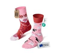 Many Mornings - Calzini Mismatched - Calzini divertenti unisex - Taglie 35-46 - Idea regalo - Made in EU - Animali, Playful Cat, 35-38