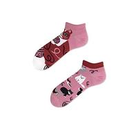 Many Mornings - Calzini sneaker pazzi - Donna - Playful Cat/Gatto Colore: rosa. 35-38