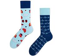 Many Mornings Dr Sock Calze multicolori cuore, polmoni, reni, fegato, medici (39-42)