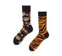 Many Mornings - Feet of the Tiger - Tigre - Calzini Mismatched, verde, nero, 35-38