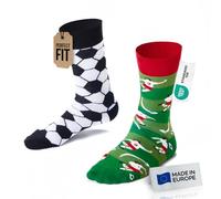 Many Mornings Football Fan Calzini Non abbinati, Multicolore, 35-38 (Pacco da 2) Unisex-Adulto