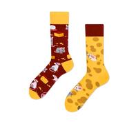 Many Mornings Mouse & Cheese Calzini Non abbinati, Multicolore, 35-38 Unisex-Adulto