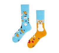 Many Mornings Playful Dog Calzini Non abbinati, Multicolore, 39-42 Unisex-Adulto