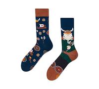 Many Mornings - Ragnasocks - Vikinger - Calzini Mismatched - Vikinger, blu, marrone, multicolore, 35