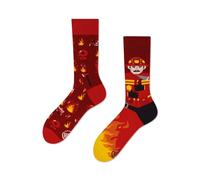 Many Mornings The Fireman Calzini Non abbinati, 39-42 (Pacco da 2) Unisex-Adulto