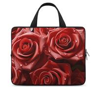 Many Red Roses - Borsa per computer portatile, ultra sottile, leggera e impermeabile, in neoprene resistente, con cinghia da polso