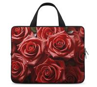 Many Red Roses - Borsa per computer portatile, ultra sottile, leggera e impermeabile, in neoprene resistente, con cinghia da polso