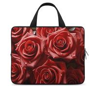 Many Red Roses - Borsa per computer portatile, ultra sottile, leggera e impermeabile, in neoprene resistente, con cinghia da polso