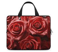 Many Red Roses - Borsa per computer portatile, ultra sottile, leggera e impermeabile, in neoprene resistente, con cinghia da polso