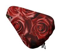 Many Red Roses - Coprisella per bicicletta, unisex, impermeabile e antipolvere, con coulisse, regolabile, protezione da pioggia e sole