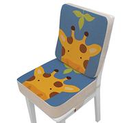 Manyao - Set di 2 rialzi per seggiolone, per bambini di 3 anni, cuscino per seggiolone, regolabile, lavabile con cinghie (Lapin)