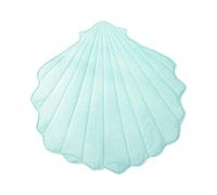 Manyao - Tappeto per bambini, lavabile, in cotone, a forma di conchiglia, per bambini, pieghevole, colore: Verde