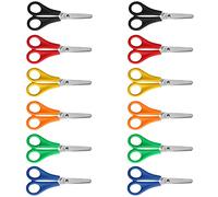 ManYing 12 Pezzi Forbici Bambini Forbici Punta Arrotondata Bambini Forbici per Carta con Manico in Plastica con Scala cm per Artigianato Scolastico DIY Scrapbooking