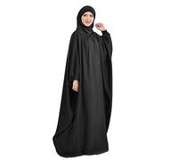 MANYMANY Abito da Preghiera per Donna Abito da Preghiera Islamico Musulmano di Un Pezzo Abito Hijab Abaya a Copertura Totale