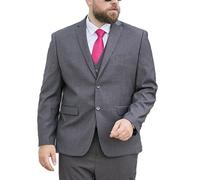 MANYUBEI Abiti da Uomo, Taglie Forti Blazer Allentato Smoking da Sposa Monopetto A Due Bottoni Business Casual Banchetto Host Giacca Formale Abbigliamento da Uomo Grasso,64,Grey