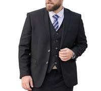 MANYUBEI Abiti da Uomo, Taglie Forti Versione Ampia Blazer Smoking da Sposa Monopetto Due Bottoni Business Casual Banchetto Host Giacca Formale Abbigliamento da Uomo Grasso,72,Black