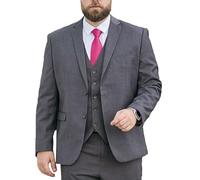 MANYUBEI Blazer da Uomo Giacca da Abito, Grigio Taglie Forti Smoking da Sposa Allentato Monopetto A Due Bottoni Business Casual Banchetto Host Giacca Formale Abbigliamento da Uomo Grasso