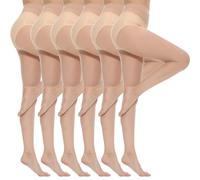 MANZI 6 paia di collant da donna 20 denari a vita alta collant velati