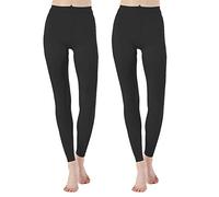 MANZI Women Footless Tights for Dance Ballet Black Tan 70 Denier(Black,XL)