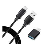 Manzlep Cavo da USB C a USB A compatibile con ElgatoWave XLR/Facecam/Stream Deck XL (32 chiavi), 2 m / 6.6ft, supporta USB 3.1, trasferimento dati 10 Gbps, ricarica rapida PD da 60 W