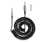 Manzlep Solo4 - Cavo audio a spirale di ricambio per cuffie wireless Dre Beats Studio3/Studio Pro/Solo 3, con cancellazione del rumore, 3,5 mm, cavo di prolunga compatibile con iPhone PS5 Xbox One