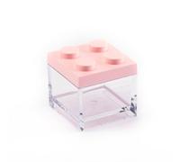 Manzoni Home - Contenitori Mattoncino - Set da 24 Pezzi colore Rosa - Ideali come Bomboniere per Battesimo e Decorazioni Creative - Made in Italy