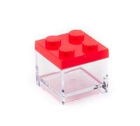 Manzoni Home - Contenitori Mattoncino - Set da 24 Pezzi colore Rosso - Ideali come Bomboniere per Matrimoni, Feste di Laurea e Decorazioni Creative - Made in Italy