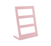 MANZURE Accessori per display gioielli rosa, elegante supporto per gioielli in velluto, vassoio di visualizzazione per gioielli per anelli, orecchini, collane, espositore per gioielli rosa