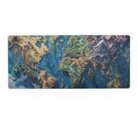 Mao Art Worldwide Essentials - Tappetino per mouse lungo per casa e ufficio, non lavabile, grande, 80 x 30 cm