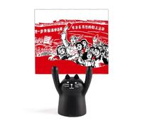 Mao Ze Antologia Bandiera Rossa Cappello Porta Memo Cartone Animato Nero Gatto Stand Decorazione