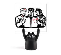 Mao Ze Antologia Soldato Cinese Memo Holder Cartoon Gatto Nero Decorazione Stand