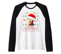 MAO Zedong Natale Divertente Maglia con Maniche Raglan