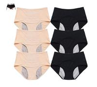 MAOAEAD Mutandine protettive igroscopiche a vita alta, a prova di perdite, biancheria intima da donna a vita alta mutandine a prova di perdite per donne sopra i 60 anni, 6 pezzi - B, 8XL-9XL Plus