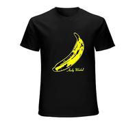 Maodisen Andy Warhol Banana Short-Sleeved T-Shirts Black L
