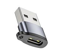 Maodom Adattatore da USB a C, convertitore da femmina a maschio da tipo C a USB, in lega di alluminio, convertitore di carica da femmina a maschio, accessorio audio a ricarica rapida per