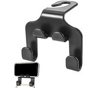 Maodom Ganci per seggiolino Auto, 2 in 1, con Supporto per Telefono, Ganci per Borsa Auto, Ganci per Sedile Auto, poggiatesta Auto, Ganci nascosti per Borse, Zaini, Giocattoli, telefoni